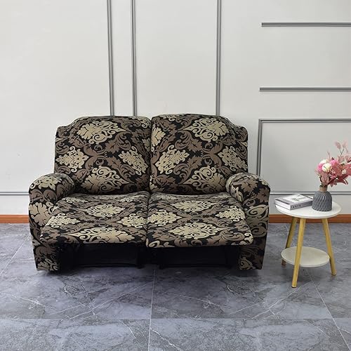 Miniatura 2 de HAOYONG Fundas para sofá biplaza reclinable, 6 piezas, fundas elásticas para sofá reclinable de 2 cojines, fundas protectoras suaves para muebles