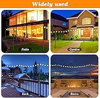 Vista 3 de Paquete de 10 postes de luz de cadena, postes de luz de 10 pies para luces de cadena al aire libre, poste de luz exterior con horquilla, postes