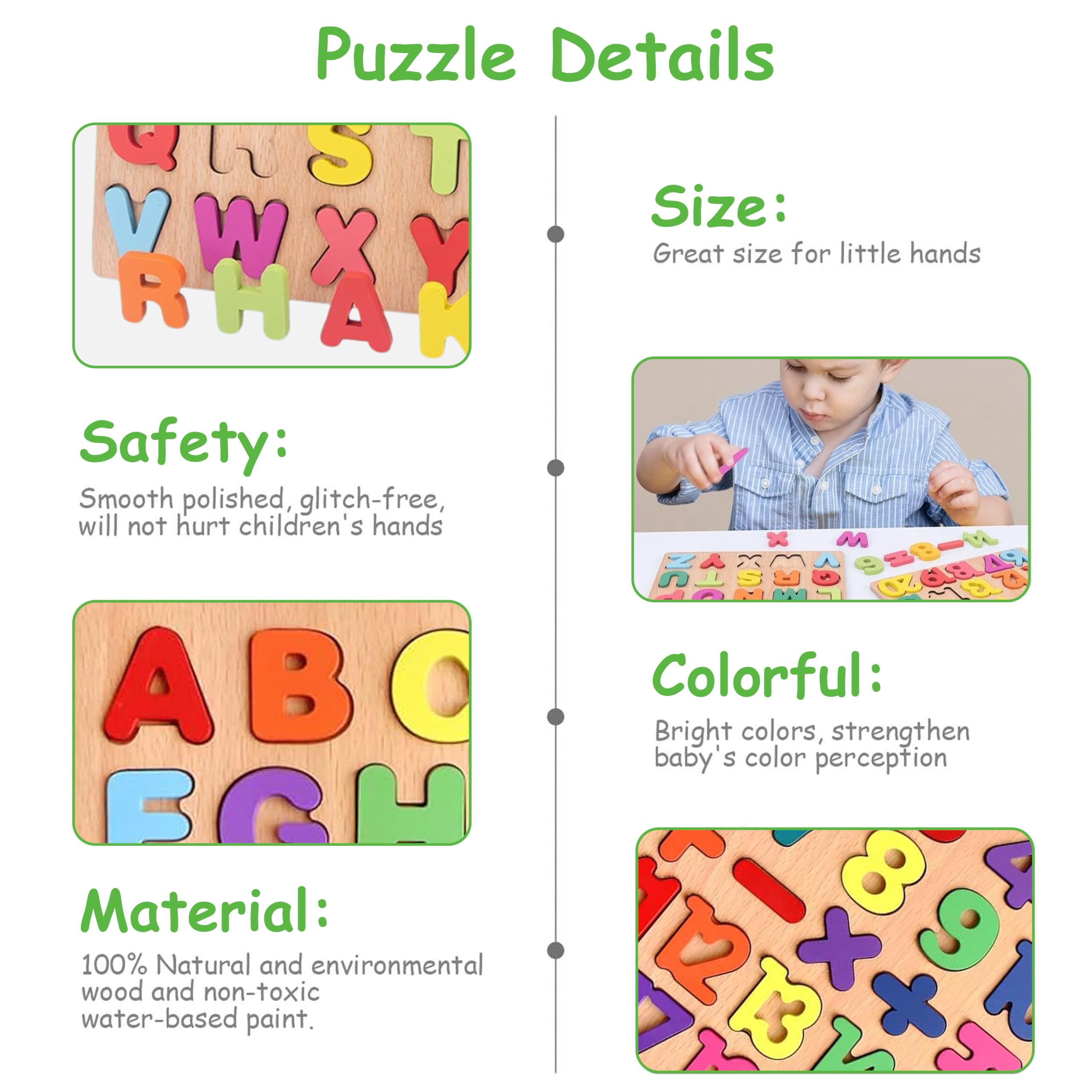 Vaan Magnus ABCD Toys for Kids, Wooden Alphabet Puzzles for Kids, Educational Activity Toys for 2-5 Years, ABCD Puzzle Set, (Alphabets, Numbers, Shapes) - Image 5 thumbnail