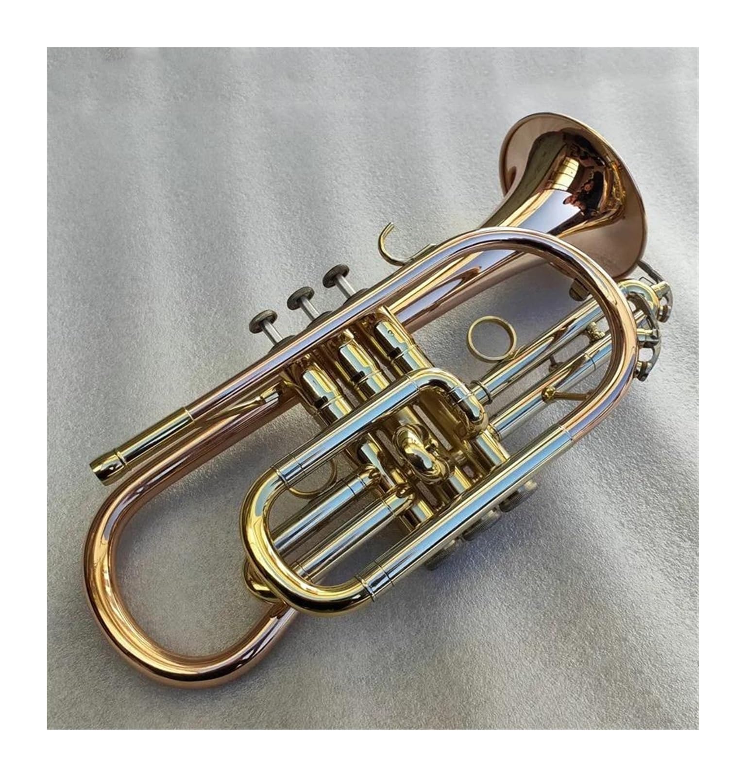 Goldene B-Kornett-Trompete Aus Messing Mit Koffer Und Mundstück Musikinstrumente