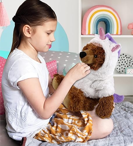 Miniatura 6 de Puzzled DolliBu - Juego de disfraz de unicornio para oso de peluche, disfraz de unicornio blanco para animales de peluche, linda chaqueta de