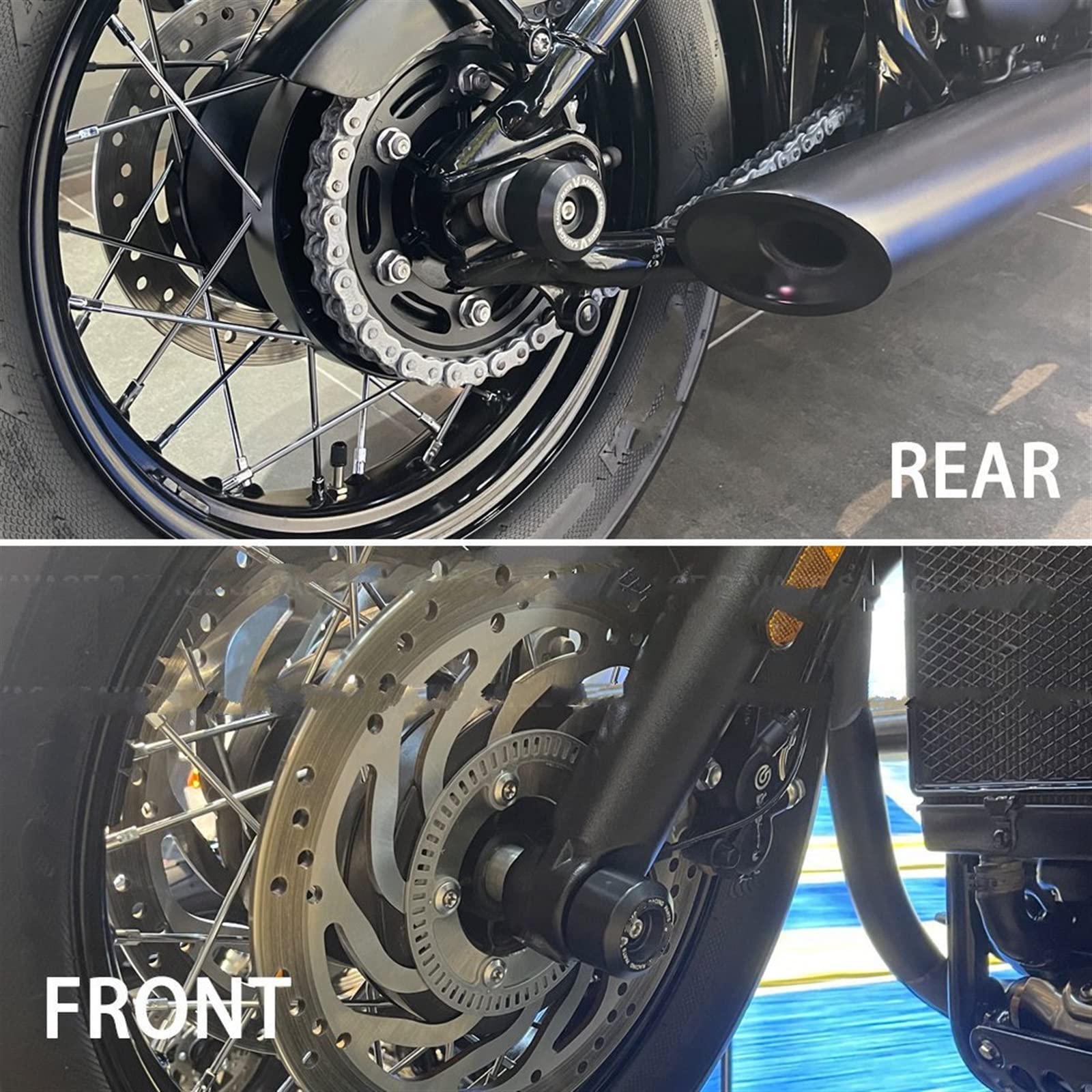Forcella della Ruota Slider Protector per Husqvarna 701 Enduro 701 Supermoto Moto Anteriore ASSE Posteriore Crash Protector Accessori(Front And Rear)