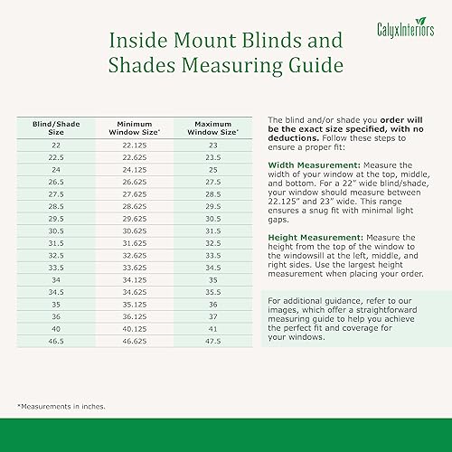 Miniatura 10 de CALYX INTERIORS Persiana enrollable opaca con cenefa, aislante térmico, sin cable, 34 pulgadas de ancho x 60 pulgadas de alto, color crema