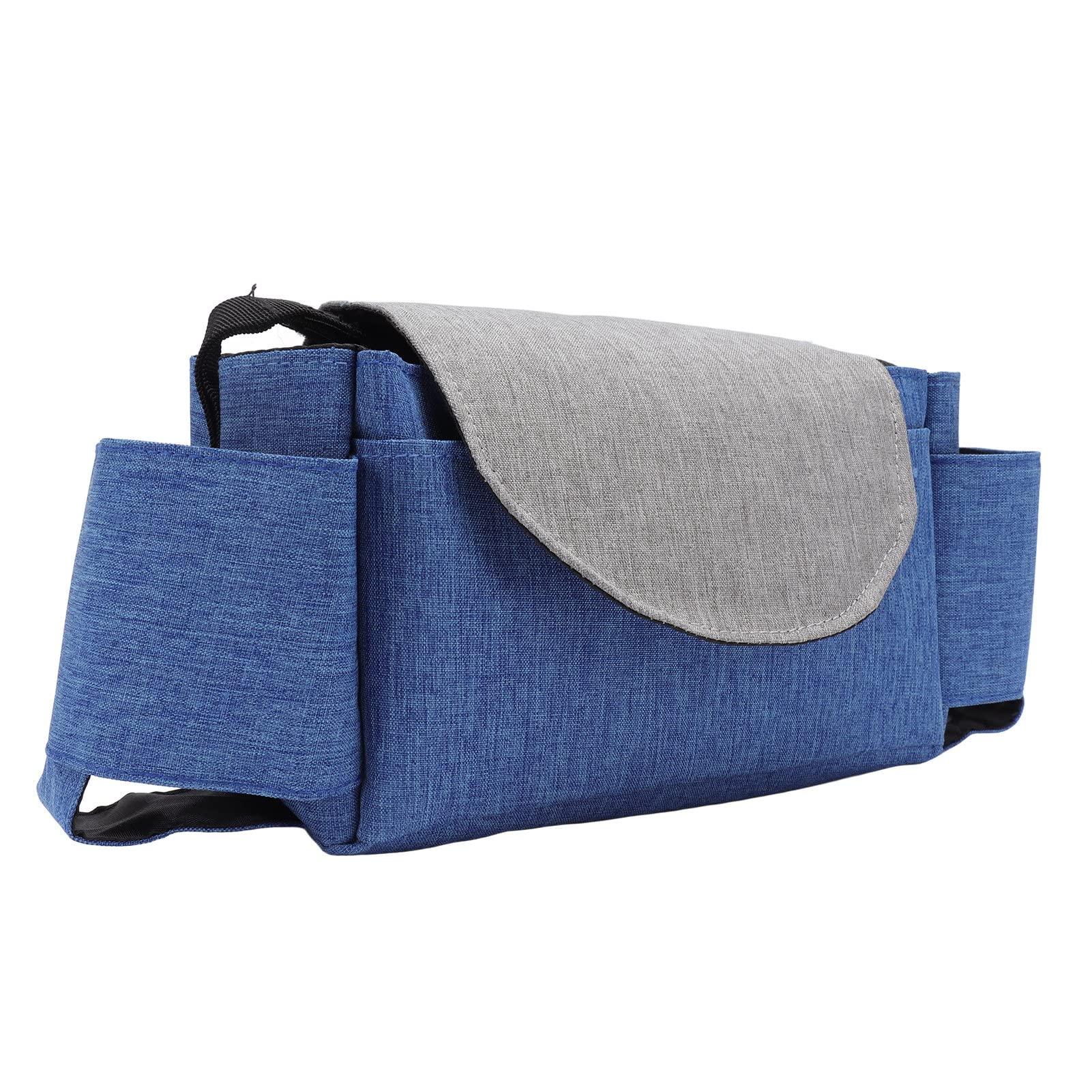 Stroller Accessory Bag Stylish Stroller Safety Bag with Large Capacity for All Your Stroller Phone Bottles (Blue Gray)-image-15