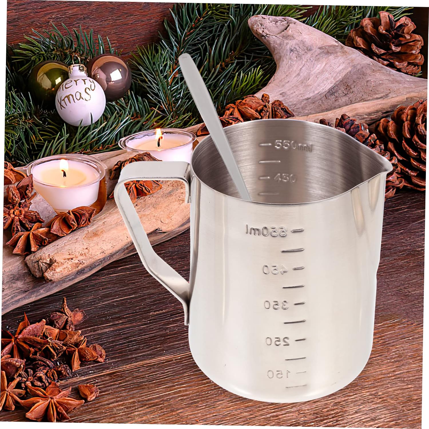 WEKAMOS DIY Candle Making Kit Wax Melting Cup Complete Candle Supplies for Home Use Easy to Use Colorful LED Light for Crafting