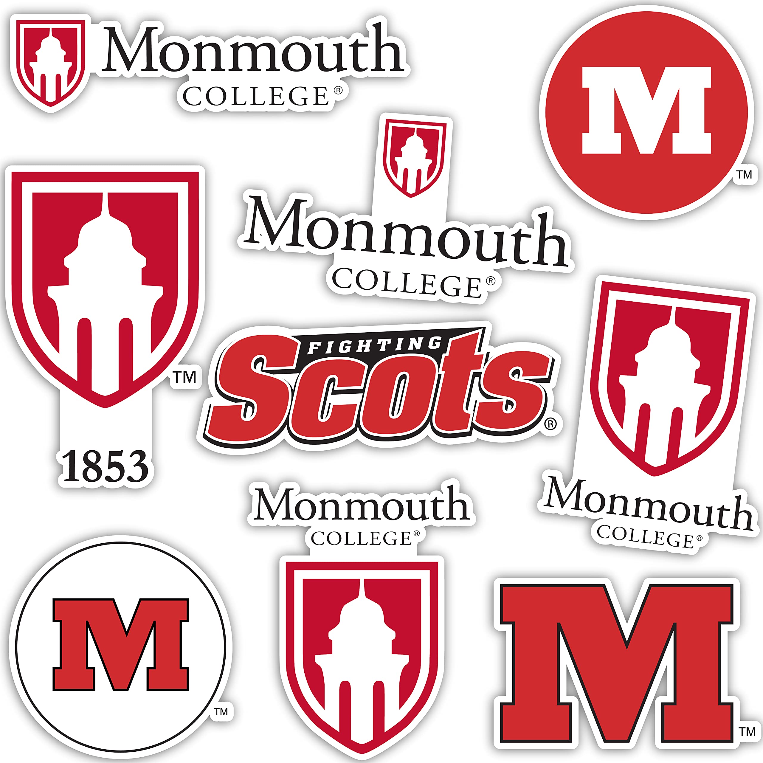 Sticker ordinateur portable Monmouth College Fighting Scots autocollant vinyle NCAA