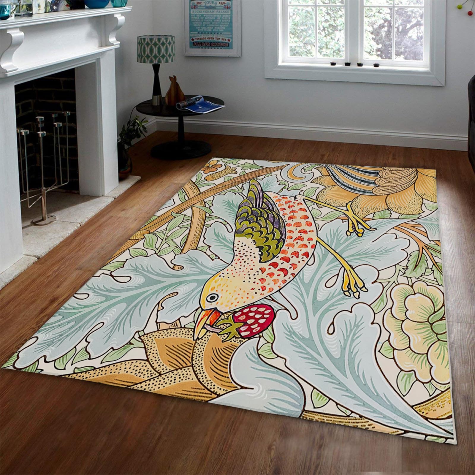 Luksusowe dywaniki estetyczne 60 x 90 cm – nadruk ptasiej truskawki duży dywan do salonu nowoczesny stylowy wystrój domu dywan antypoślizgowy dywanik podkład
