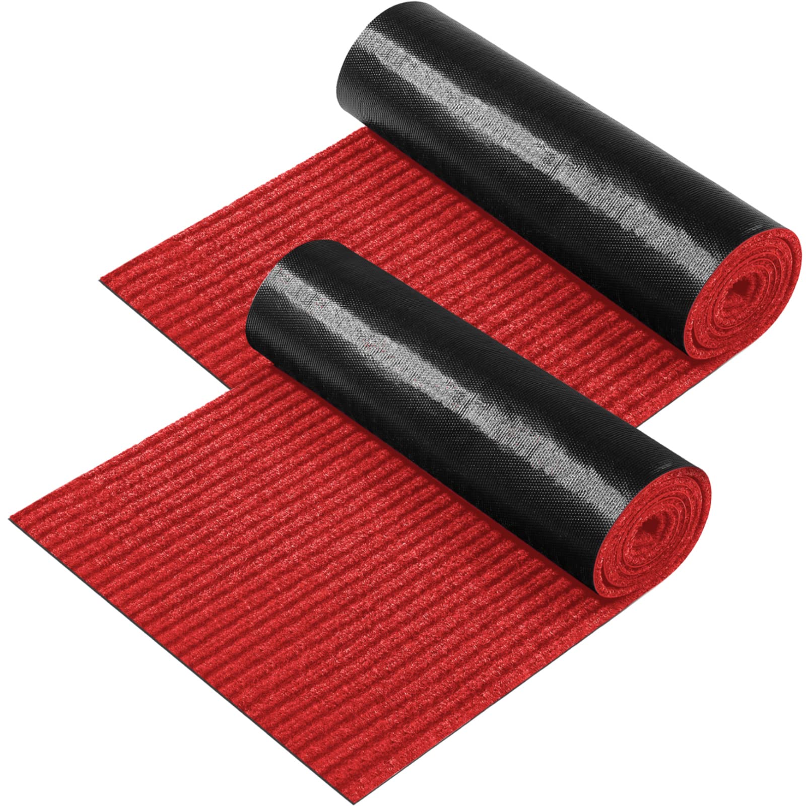 Tapis de porte d'entrée rouge Nuanchu 40x200 cm antidérapant en rouleau pour cuisine