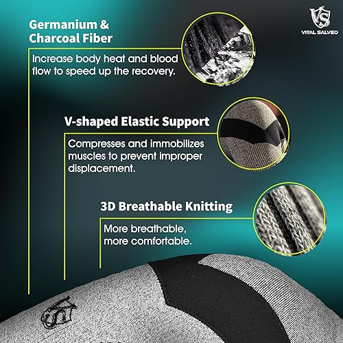 Miniatura 5 de Vital Salveo - Manga de compresión para hombro con soporte y estabilidad, transpirable para dolor de hombro, tendinitis dislocada (1 unidad)