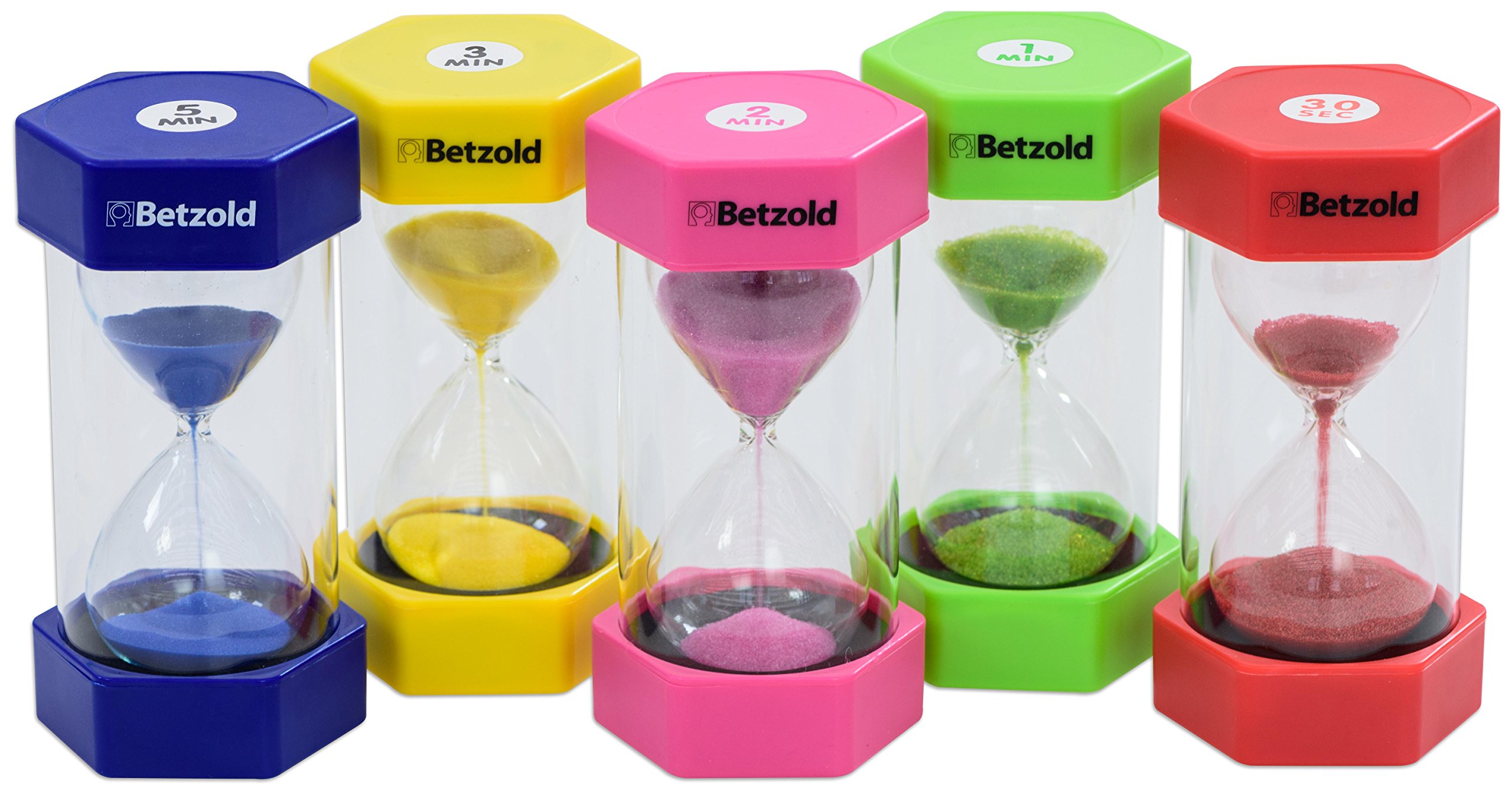 Betzold - Sanduhren-Set Shorttimer (1,2,3,5 min. & 30 sek.) - Sanduhr