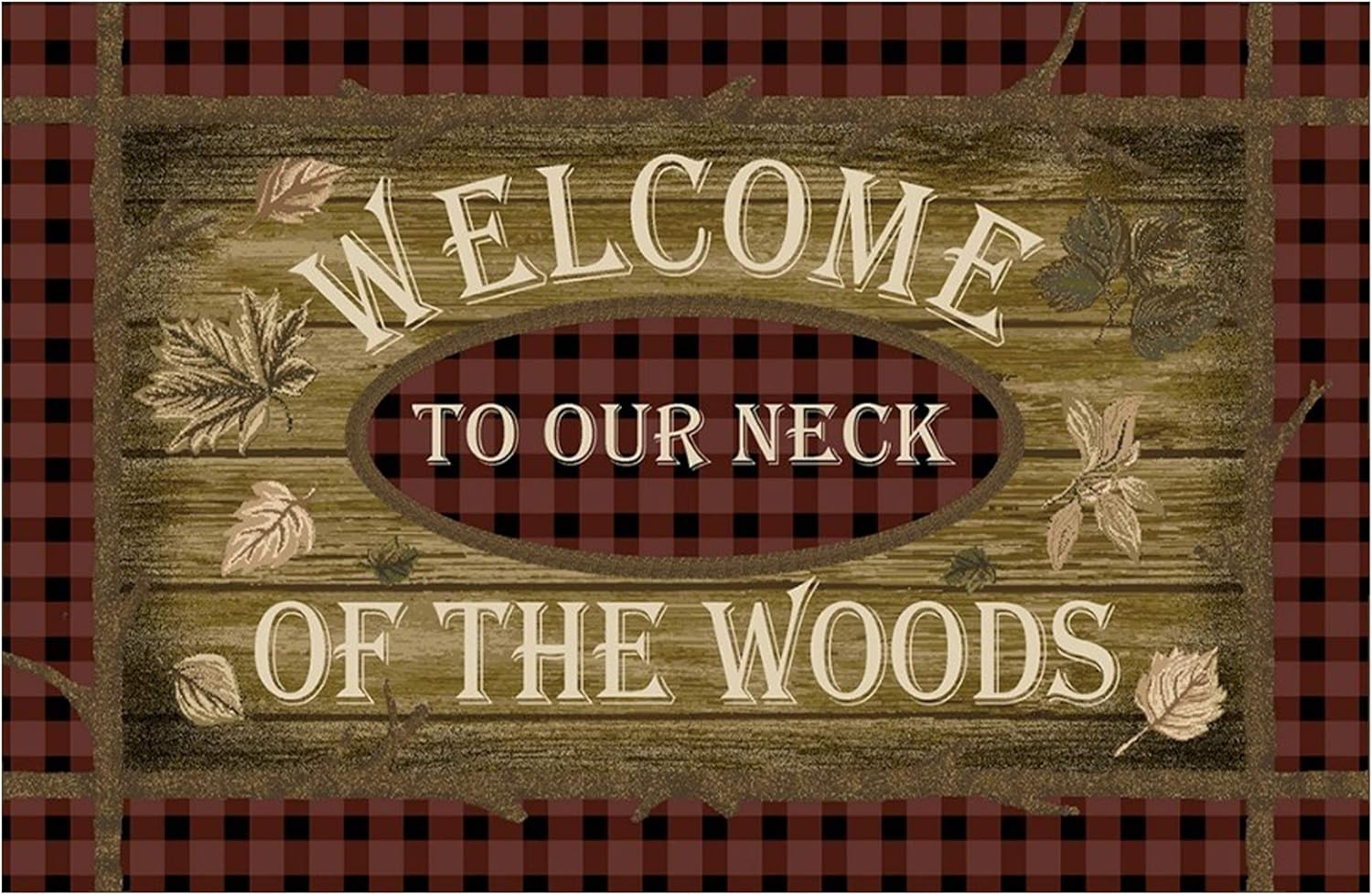 Cozy Cabin Neck of The Woods Non Slip Rug 30"x46"