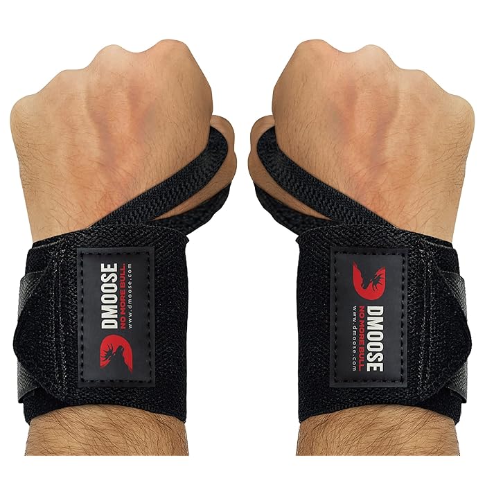 Buy DMoose Wrist Wraps, Avoid Injury and Maximize Grip with Thumb Loop