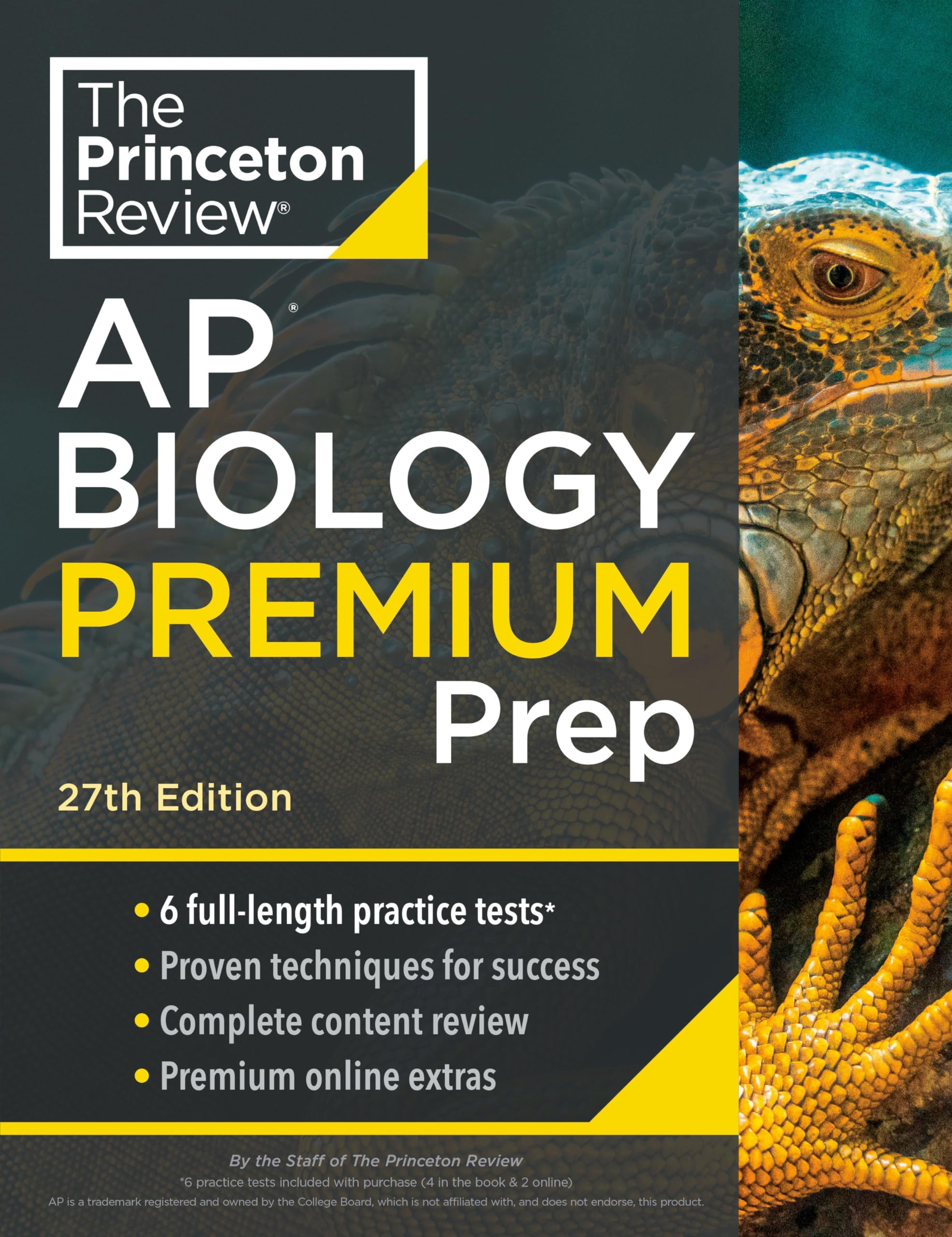 Princeton Review AP Biology Premium Prep: 6 Practice Tests + Complete Content Review + Strategies & Techniques (College Test Preparation) Paperback – 6 Aug. 2024