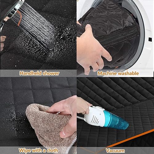 Miniatura 6 de HNCPSY Forro de carga para perros SUV, tapete de carga para perros con protector de solapa para parachoques, funda impermeable para asiento de