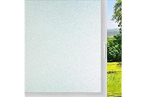 Qualsen Window Blackout Cover Removable, Privacy Film for Windows, Static Cling Frosted...
