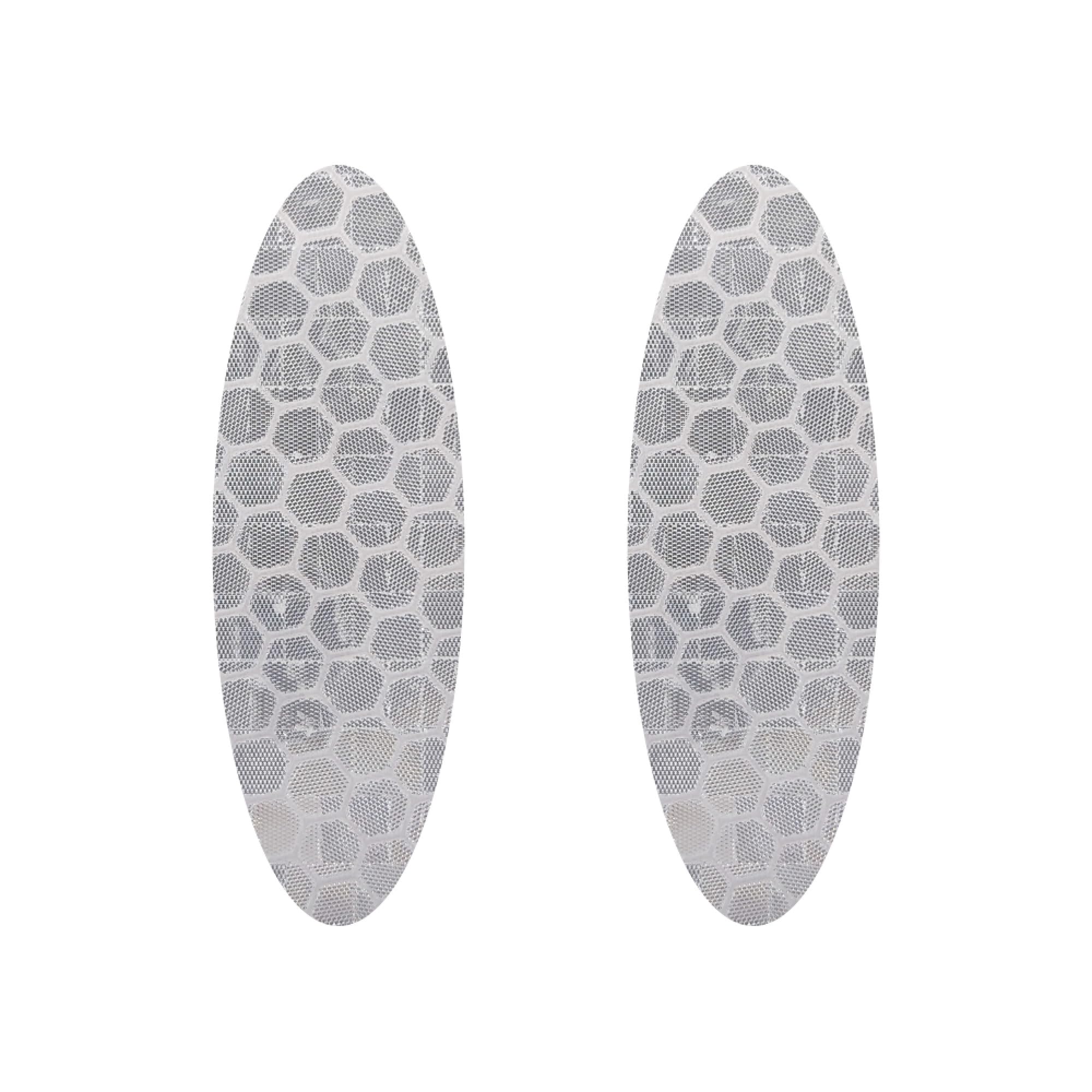 Diamond Refractive Stickers Oval, Flat, White, Set of 2