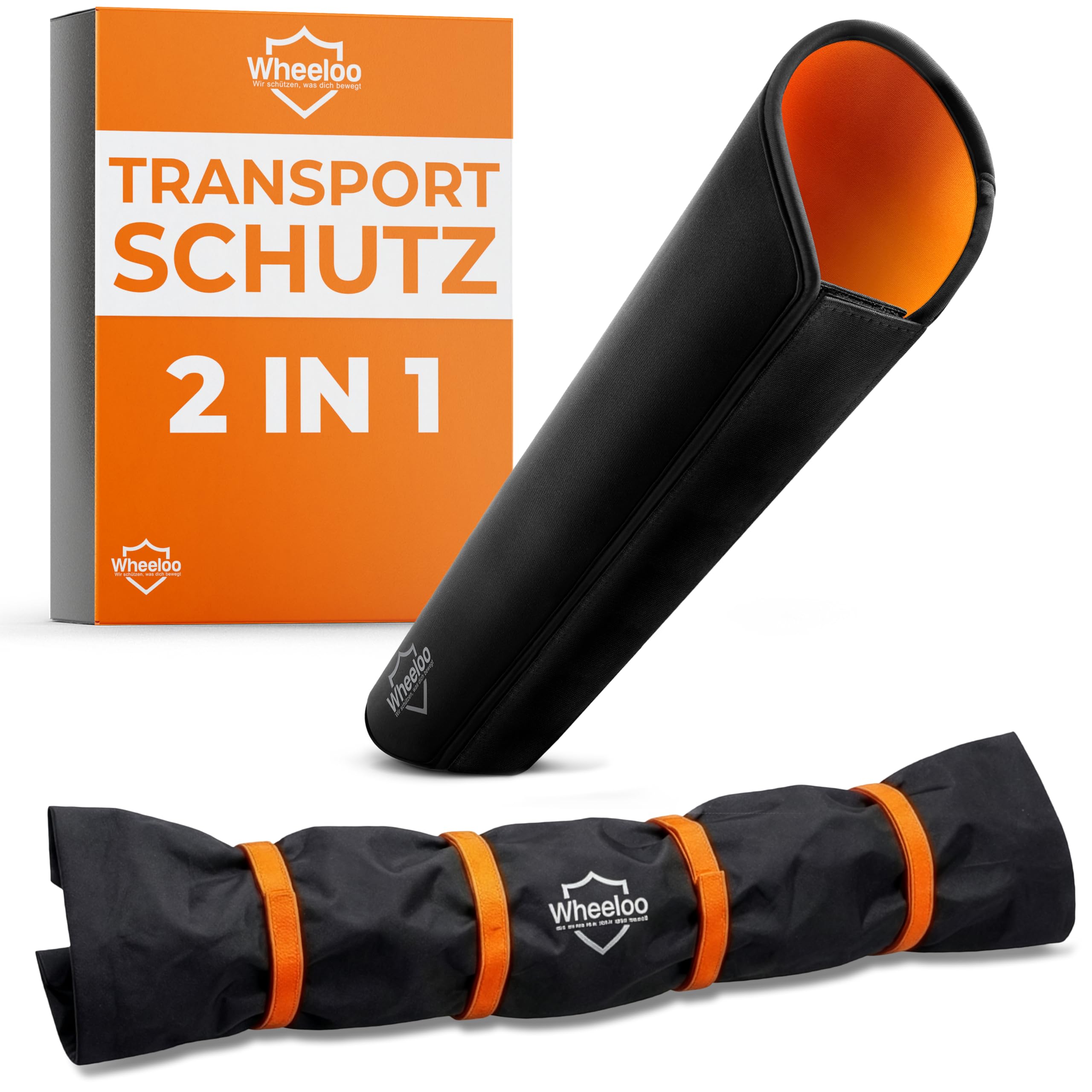 E-Bike Transportschutz Set 2-teilig für Akku & Lenker I wasserabweisende Schutzhüllen für Fahrradträger I E Bike Schutzhülle zB. für Bosch, Shimano, Yamaha Ebike I Wheeloo