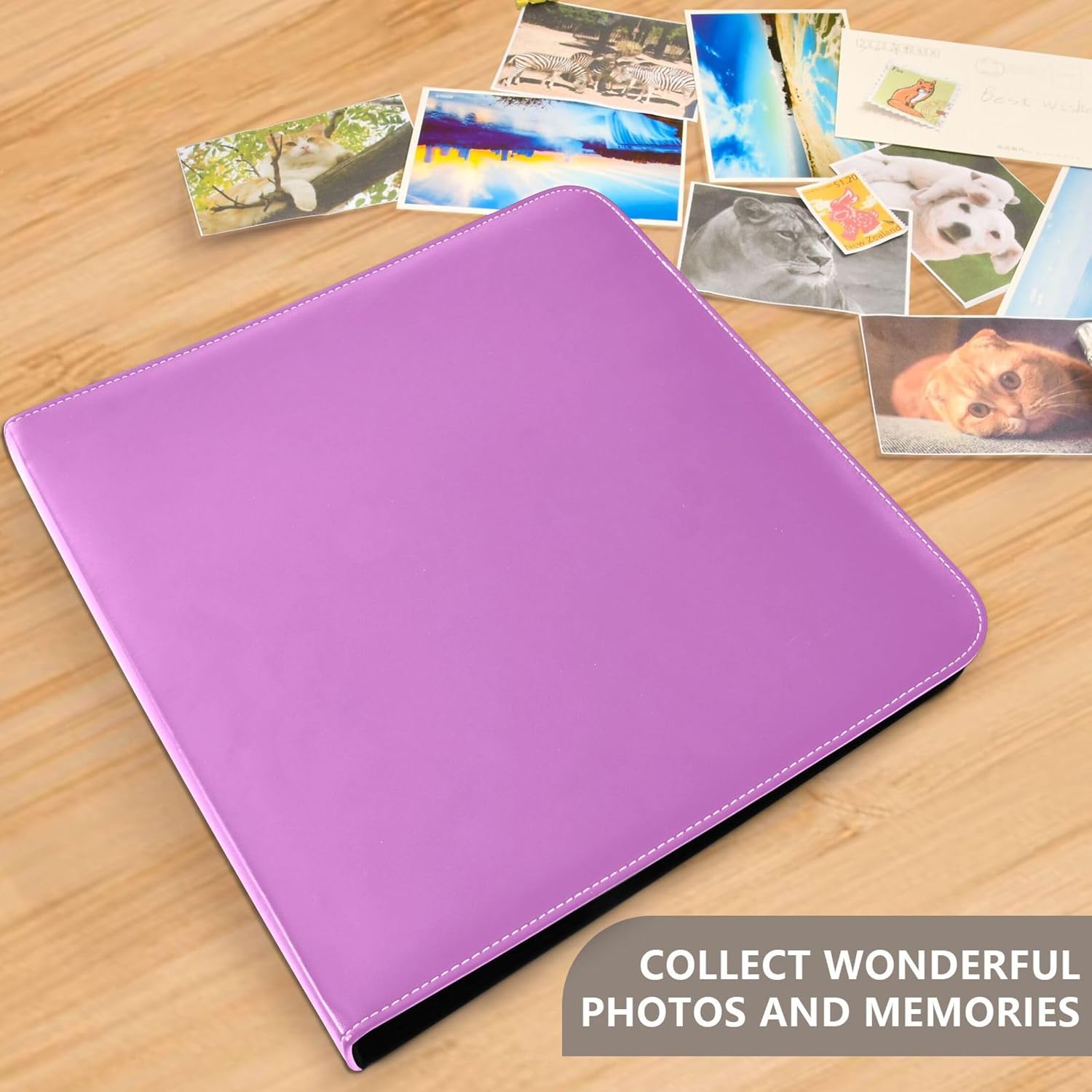Orchid Large Leather Cover Bookshelf Photo Albums Scrapbooking Albums for Family Wedding Star Photos & Arts Orchid