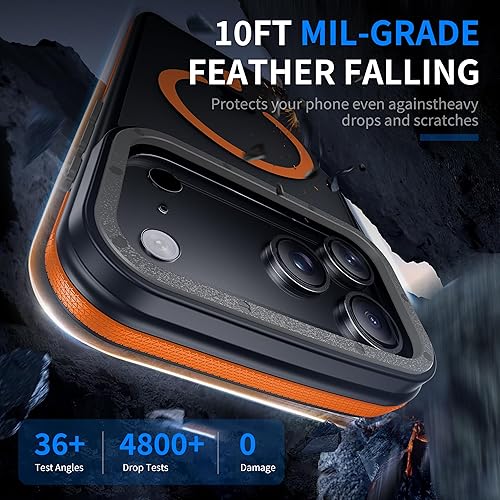Miniatura 3 de Yzoiko Funda para iPhone 17 Pro Max con protector de lente de cámara protección de grado militar de 10 pies compatible con MagSafe a prueba de