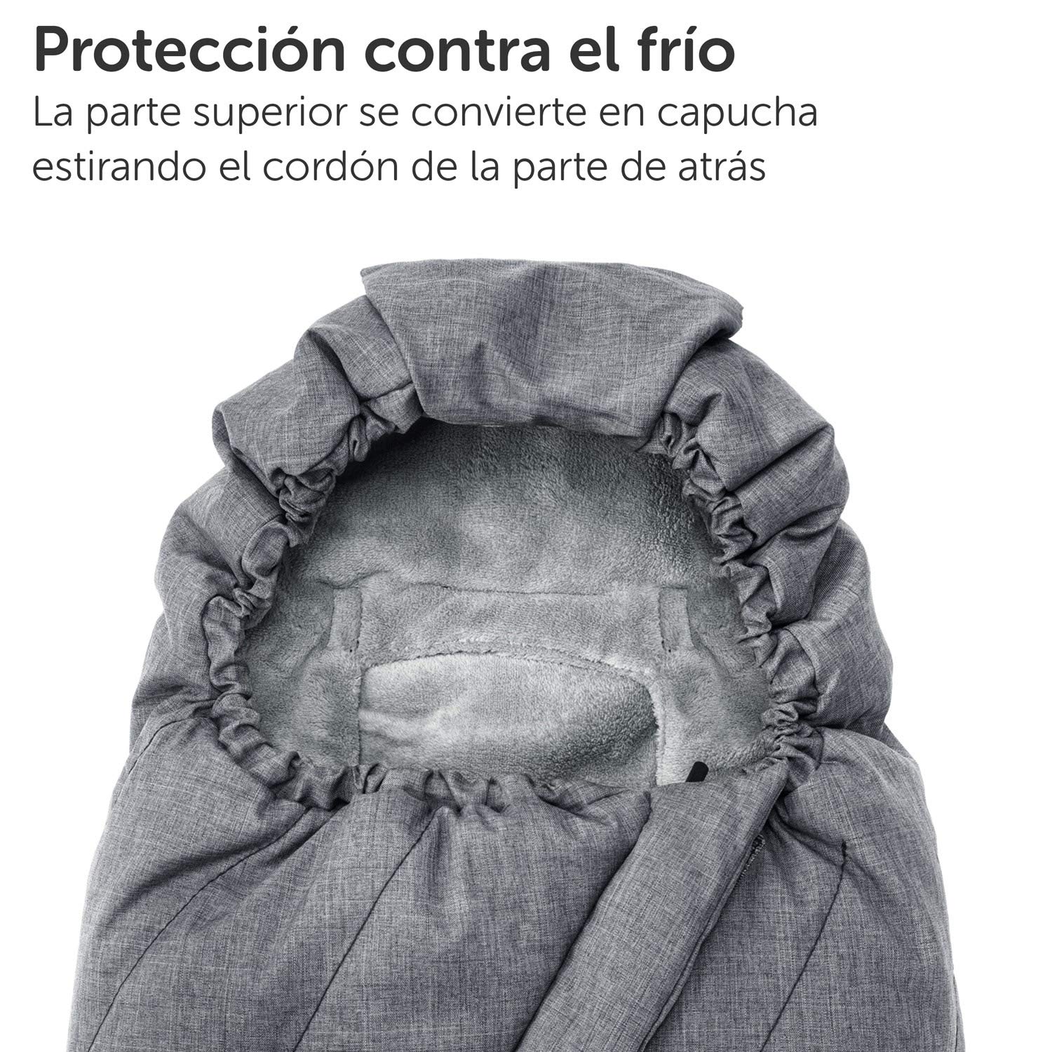 Zamboo Saco Grupo 0 Universal PRO Thinsulate 3M, Saco Capazo Bebe Invierno con Forro Polar Térmico, Arrullo Capazo Invierno Ajustable y Bolsa - Gris