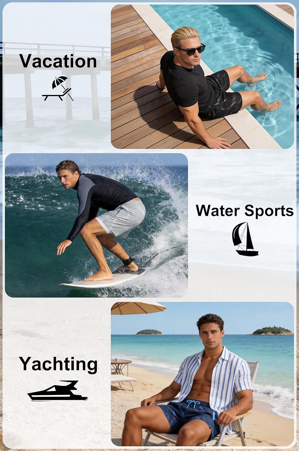 APTRO Mens Swim Trunks 5" with Compression Liner Mens Board Shorts Quick Dry Bathing Suit with Zipper Pockets - Image 7