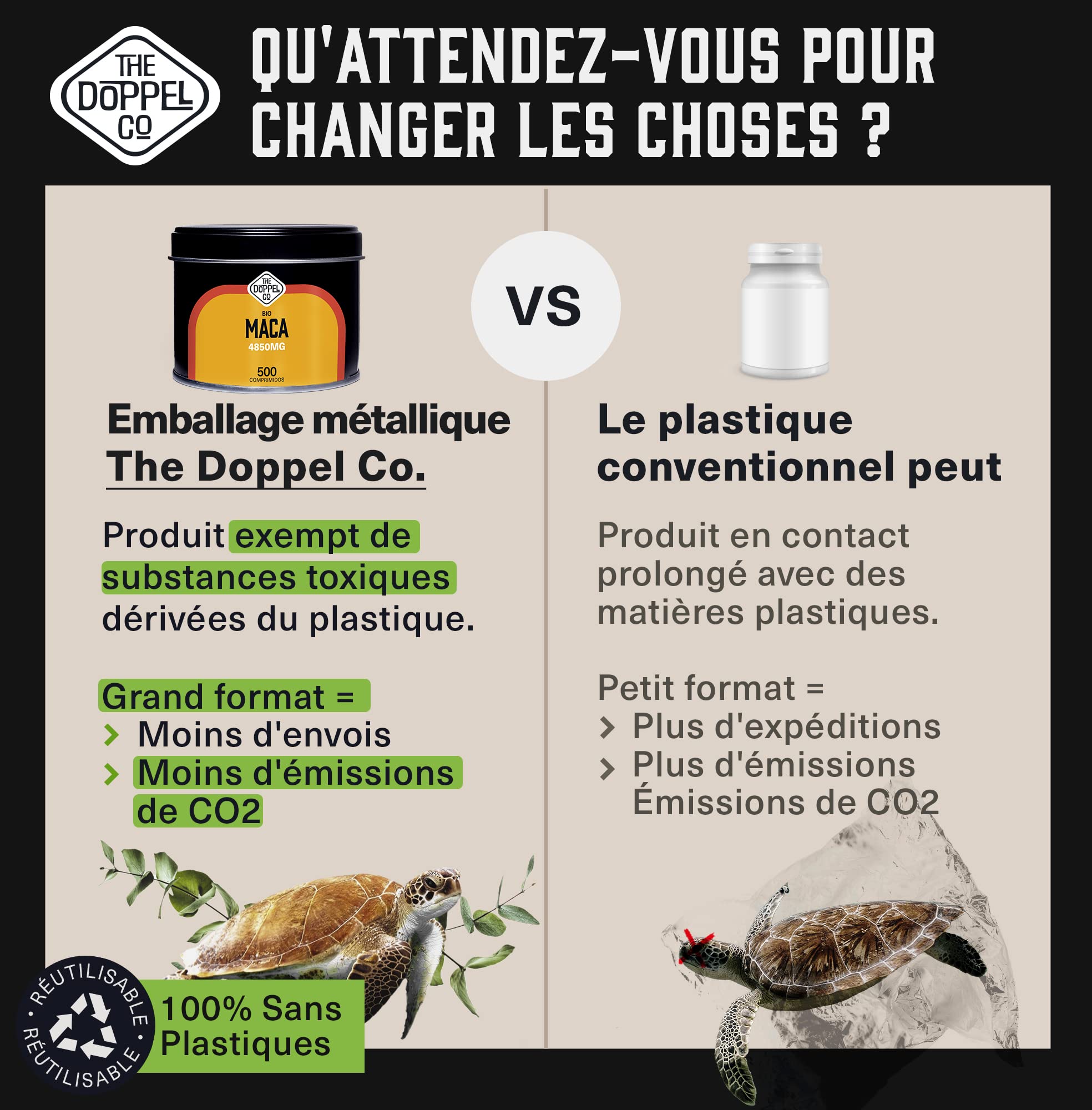 Maca Bio du Pérou 4850mg - 500 Comprimés - Extrait 5:1 - Cure de 4 mois - Maca Péruvienne Pura - Énergie et Vitalité - Sans Plastique - Certifié Bio