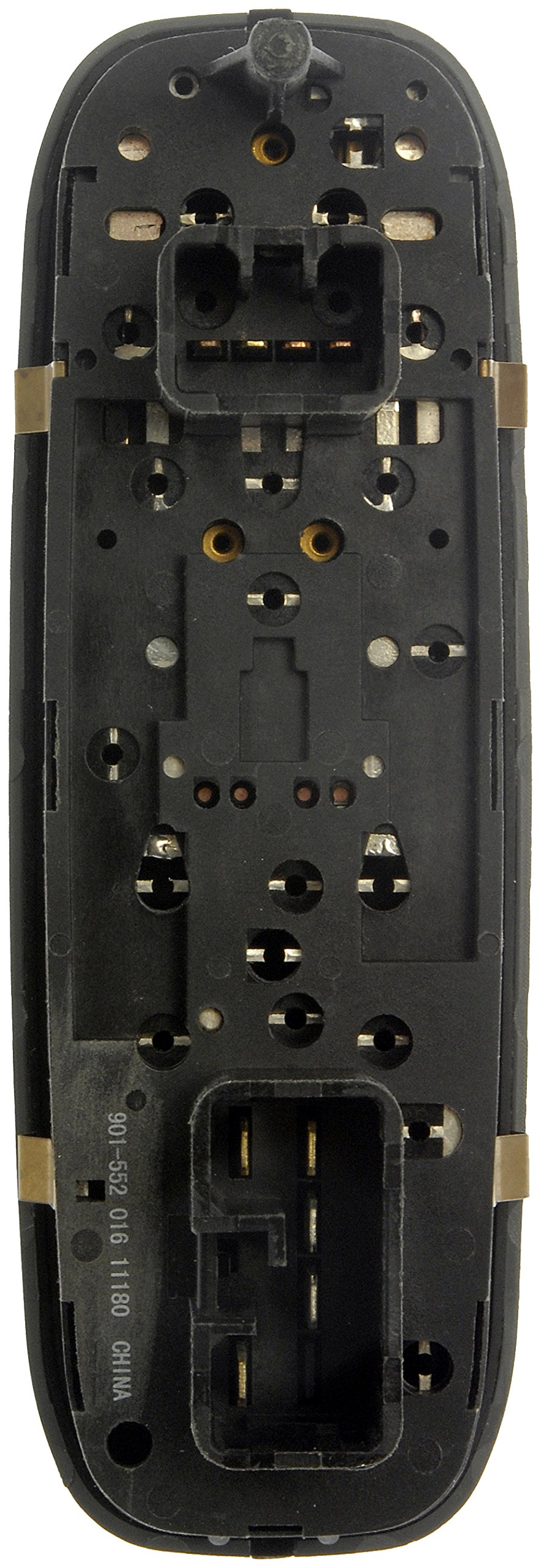 Dorman Fensterschalter für die Beifahrerseite, mechanischer Druckknopfschalter, EIN-AUS, schwarz, kompatibel mit ausgewählten Volvo Modellen