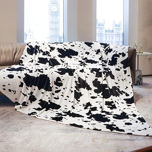 Manta de vellón tamaño Queen para cama, manta de cama extra grande en blanco y negro, ligera, suave y acogedora, para todas las estaciones, bonita