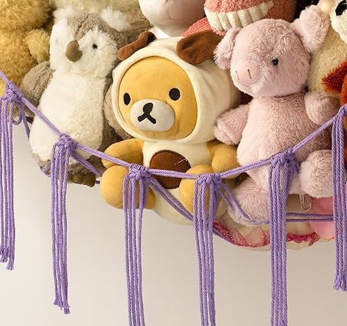 Miniatura 3 de Hamaca o red de almacenamiento de animales de peluche, red de hamaca de juguete para esquina de animales de peluche, organizador de animales para