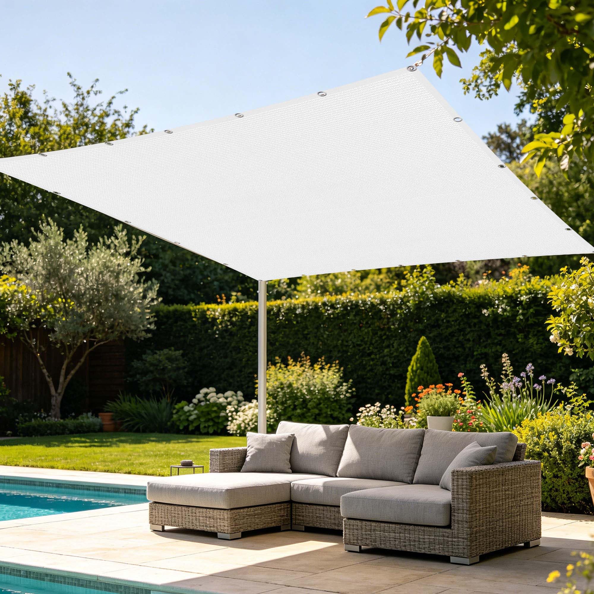 Filet d'ombrage blanc 2.3x3.2m anti-UV pour la protection de votre potager et de votre serre