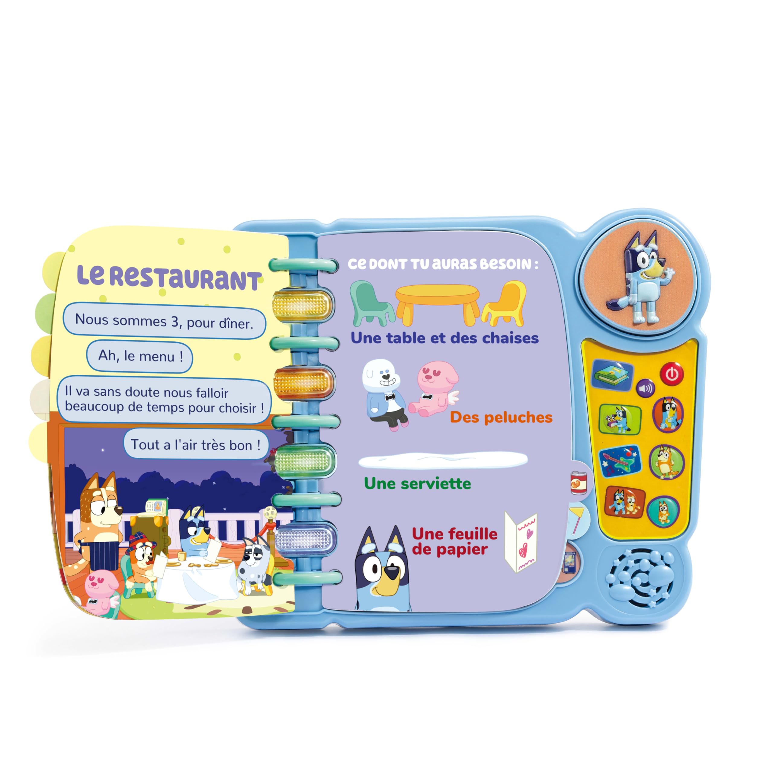 VTech – Bluey – Mon Livre-Jeu Interactif, Livre Éducatif Enfant, Jouet Bluey – 3/7 Ans – Version FR
