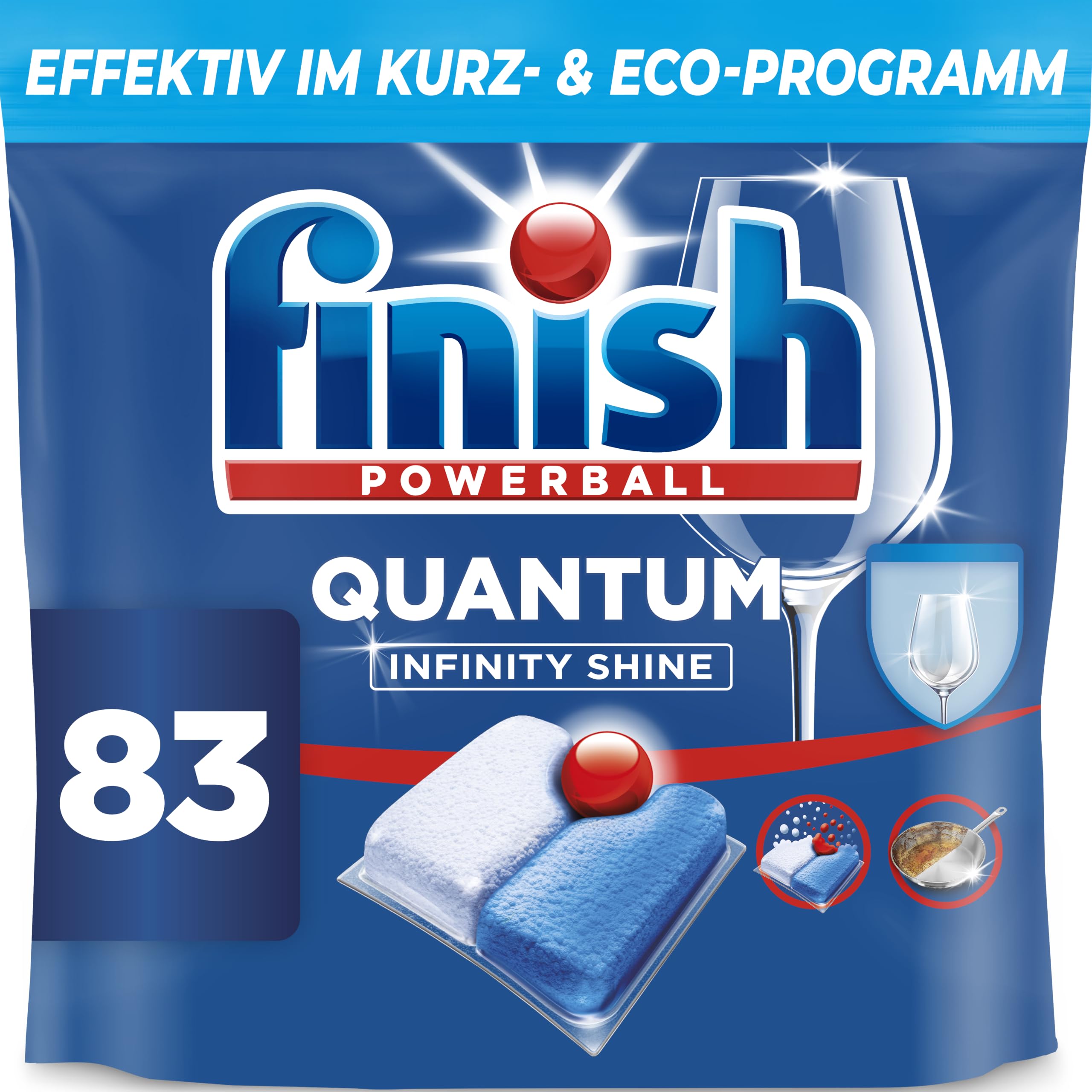 Finish Quantum Infinity Shine Spülmaschinentabs Sparpack 83 Tabs