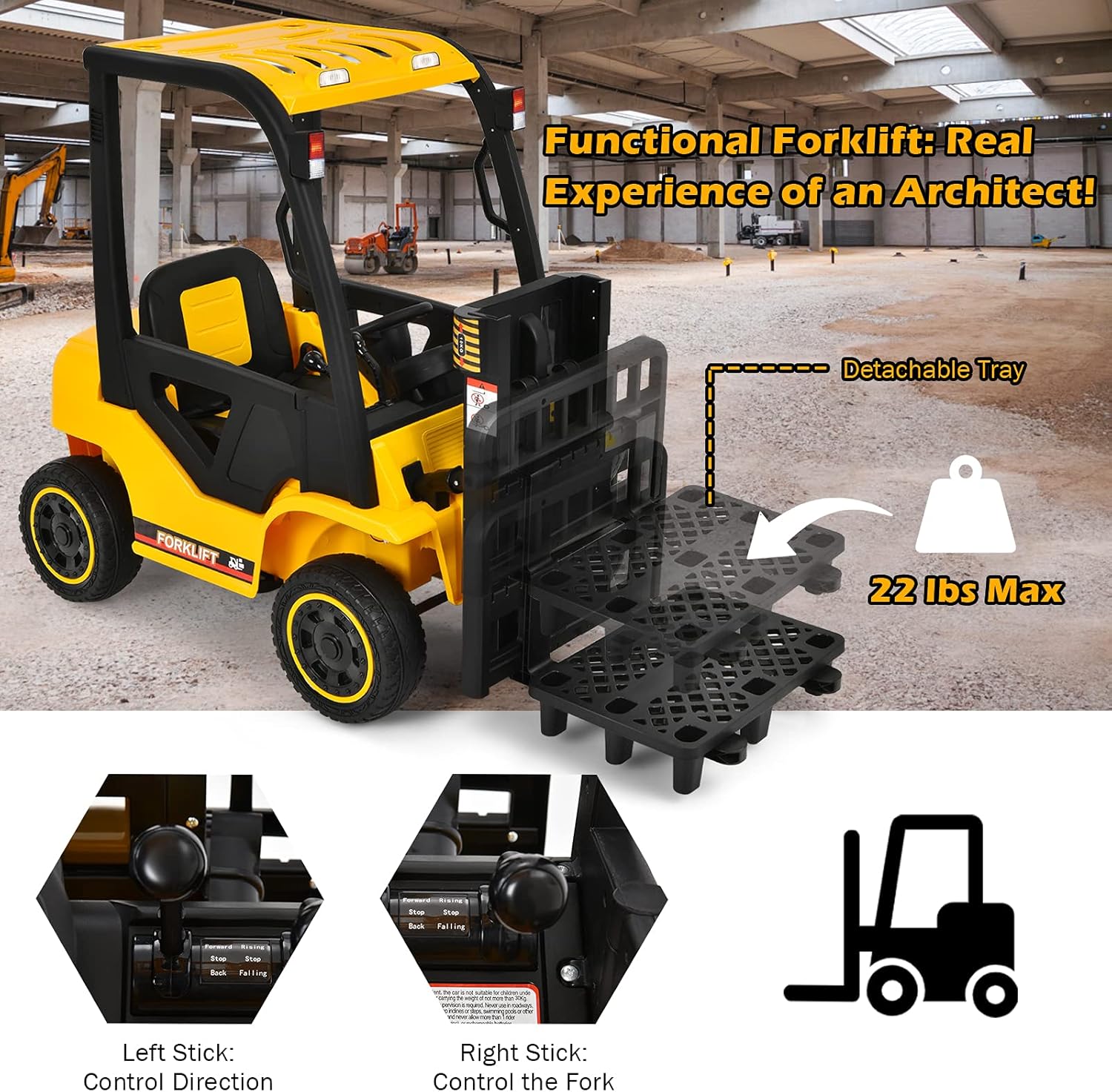 New Product Costzon Ride on Car, 12V Kids Forklift w/ Remote Control, Openable Door, Spring Suspension, Storage Trunk, LED Light, Music, USB, MP3, Battery Powered Electric Construction Vehicle, Kids Cars to Drive 60% Off Discount Costzon Ride on Car, 12V Kids Forklift w/ Remote Control, Openable Door, Spring Suspension, Storage Trunk, LED Light, Music, USB, MP3, Battery Powered Electric Construction Vehicle, Kids Cars to Drive
