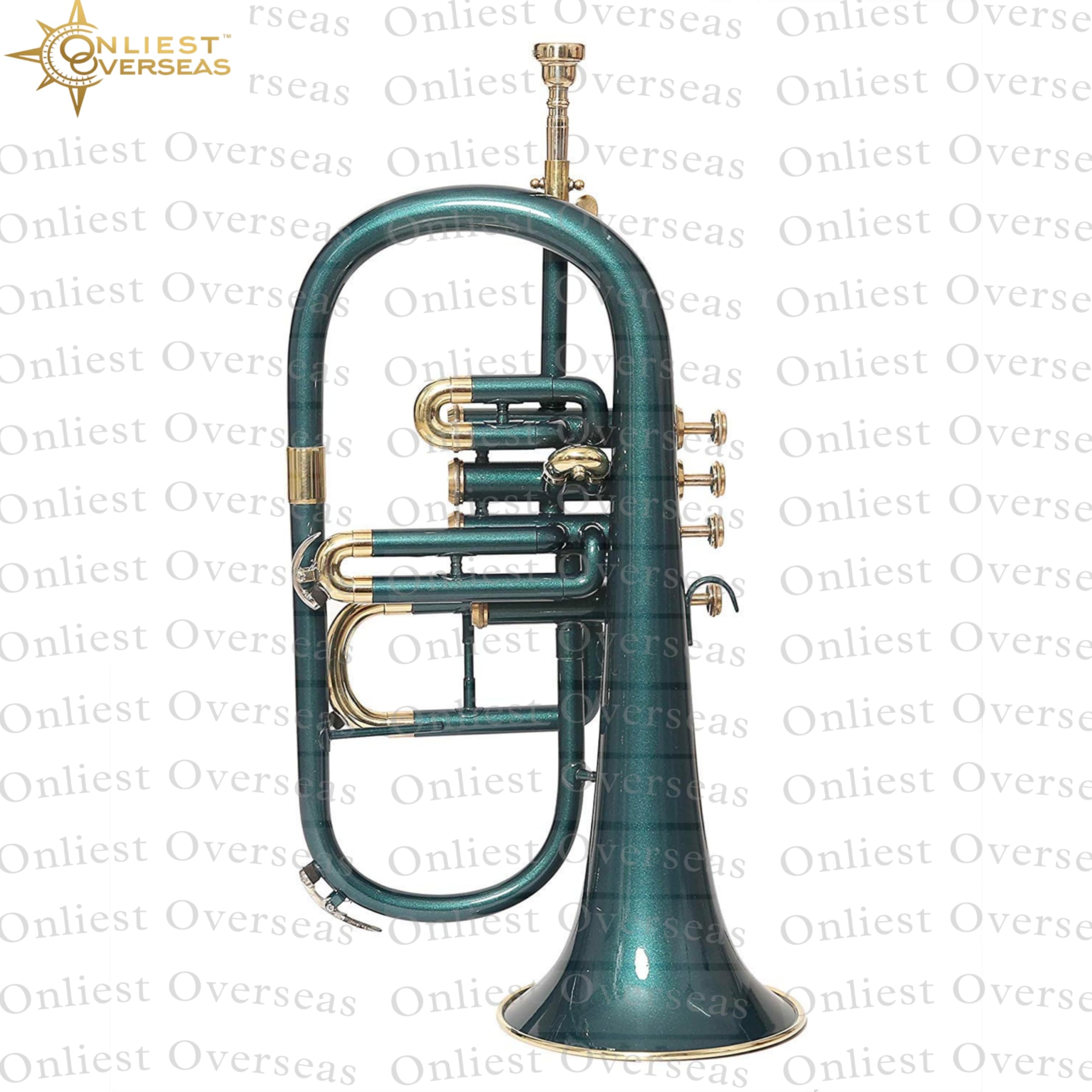 Flugel Horn 4 Valve Instrument en laiton avec tonalité chaude et valves lisses pour musiciens et étudiants