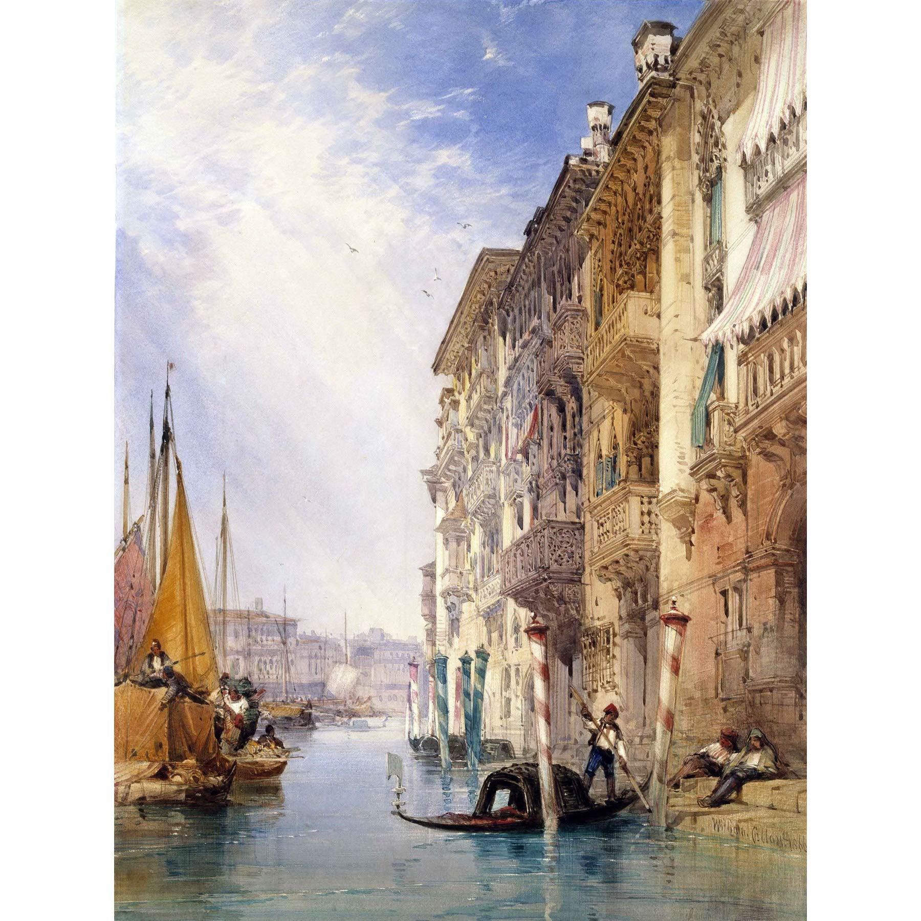 Wee Blue Coo PAINTING CITYSCAPE VENICE CALLOW A GONDOLA GRAND CANAL ART PRINT POSTER LAH042