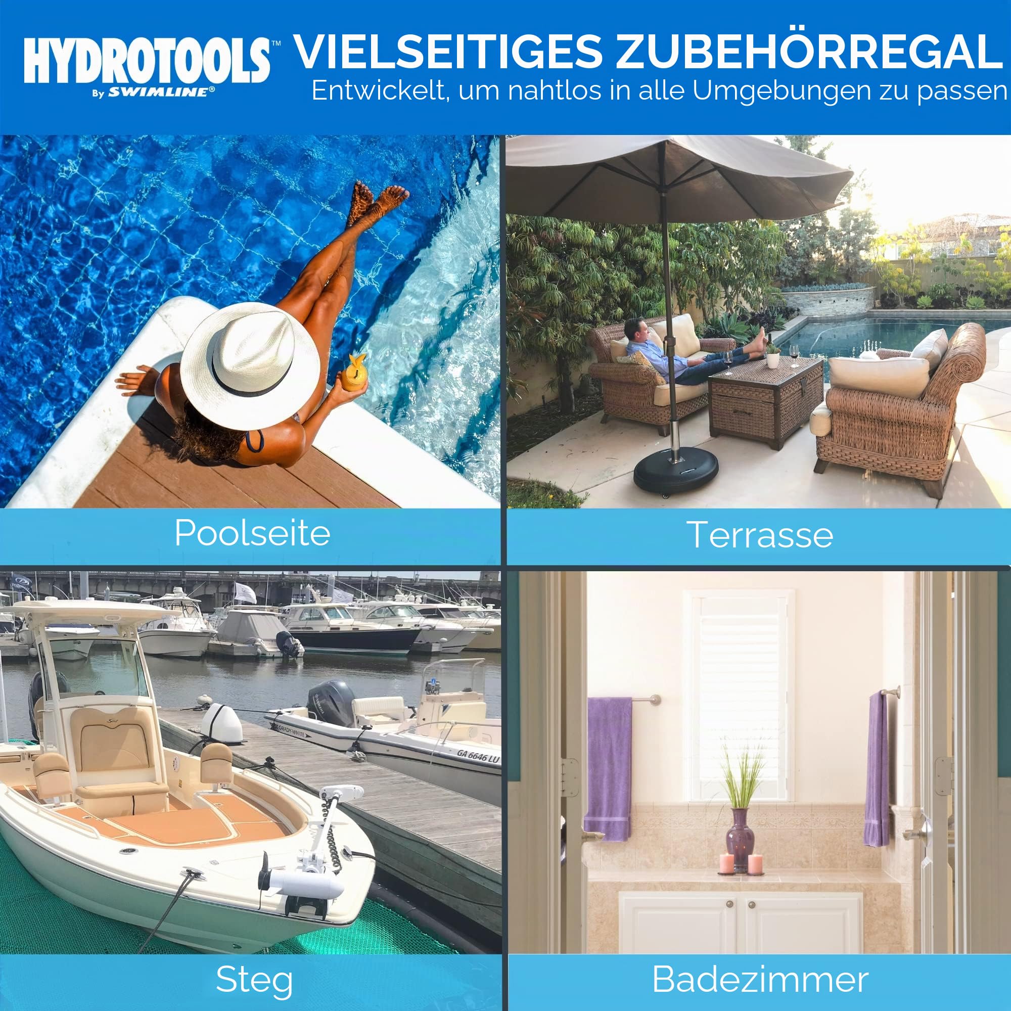 Swimline 89032 Poolside Handtuchhalter, Einheitsgröße, mehrfarbig