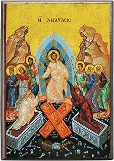 RESURRECTION (CHRIST’ S DESCENT INTO HELL)-Greek Byzantine Orthodox Icon