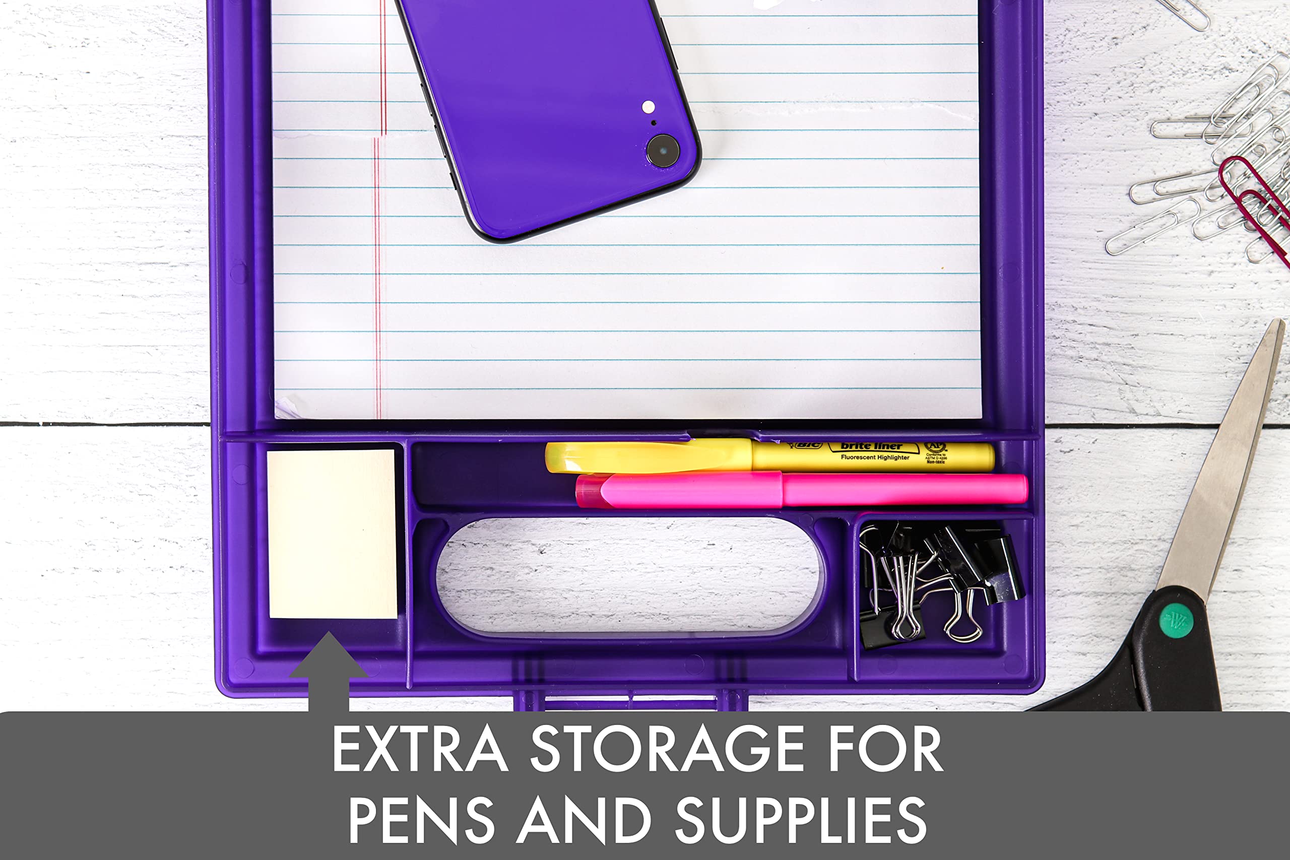 Dexas Office Clipcase - Portablocco, set da due, colore: viola