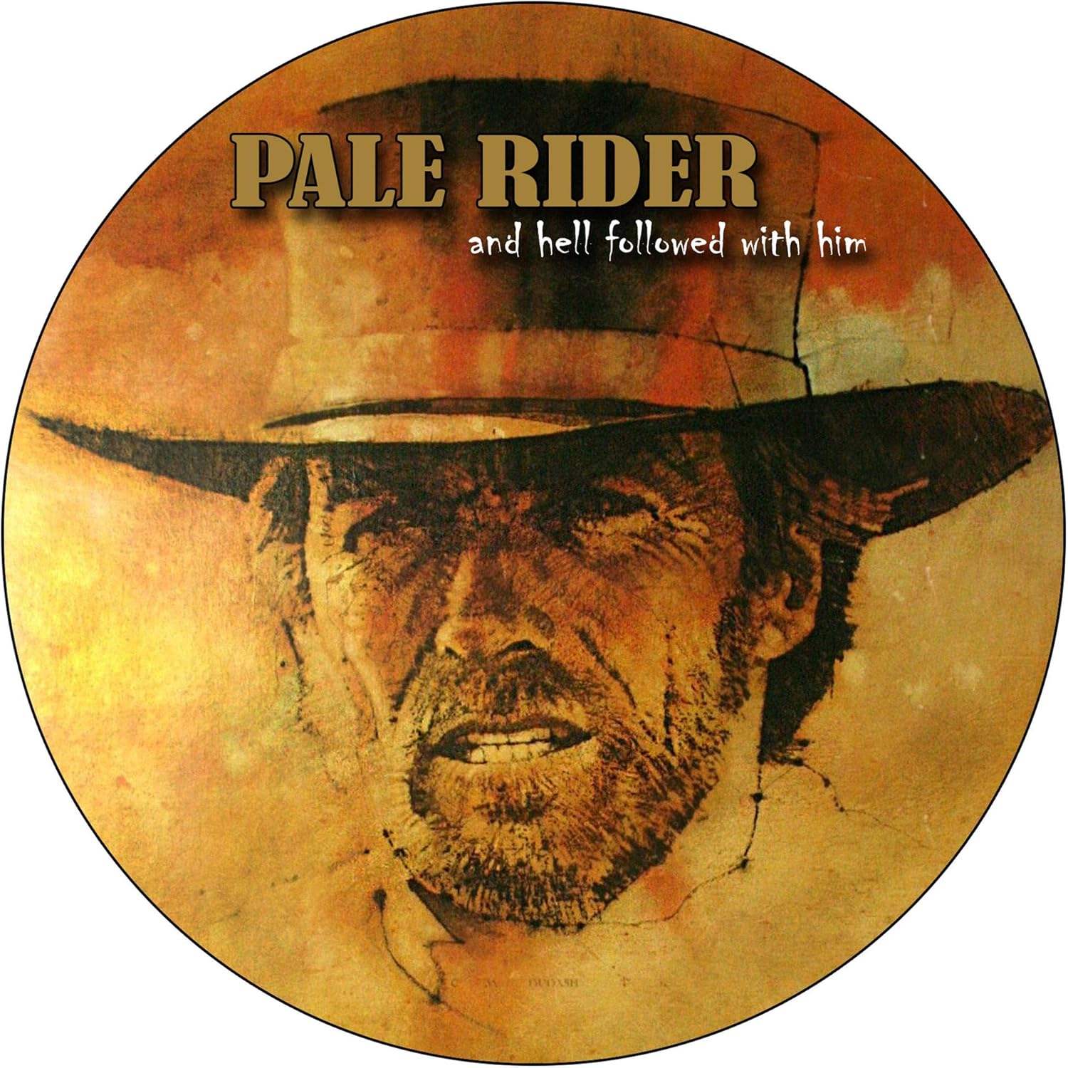 Brotherhood Letrero de metal vintage de reproducción de letreros de metal redondo para garaje y hogar, 8 pulgadas de diámetro, Pale Rider Clint