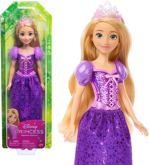 Mattel Disney Prinzessin Rapunzel Puppe: Bewegliche Modepuppe mit langen Haaren zum Frisieren