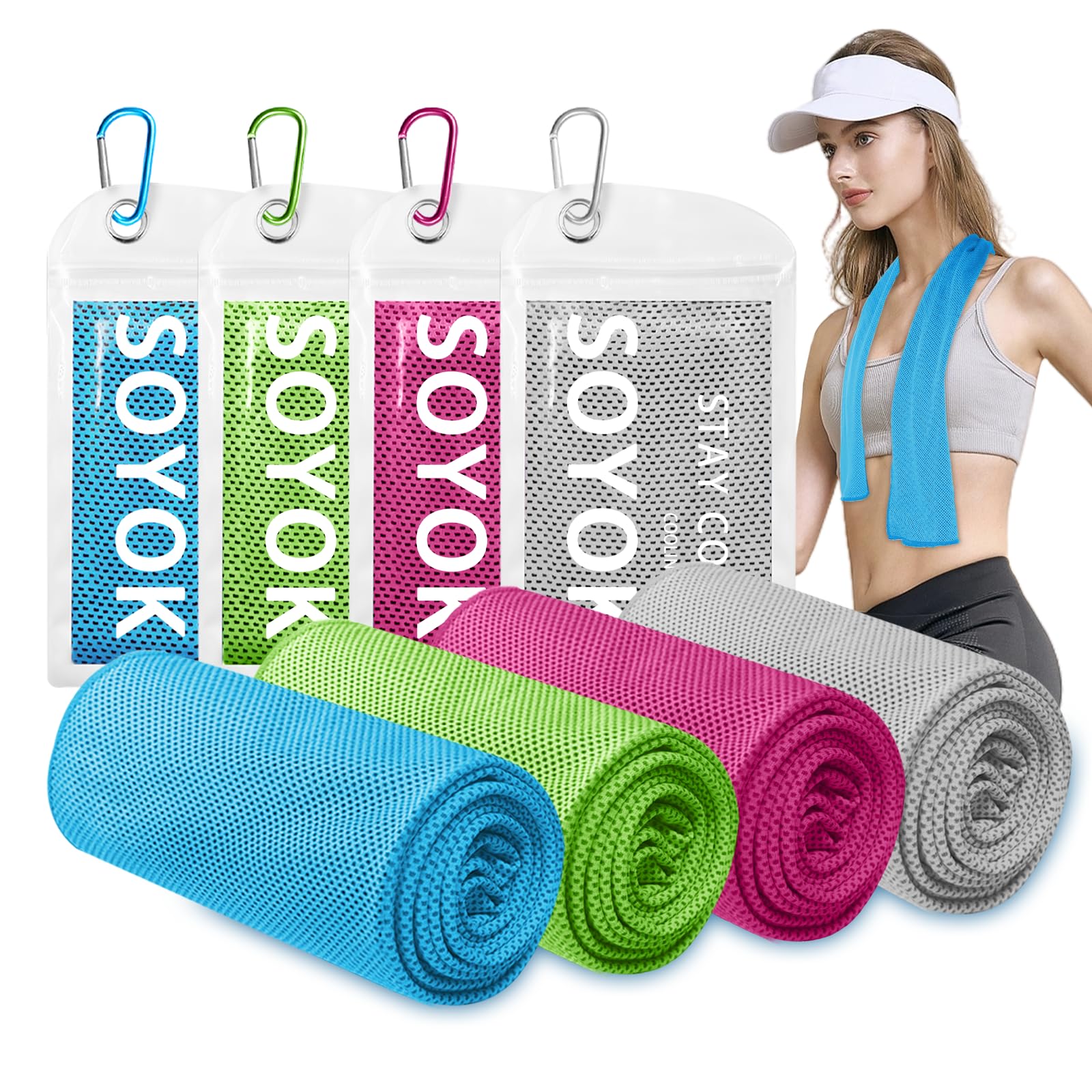 4 Packs Cooling Towels, 40