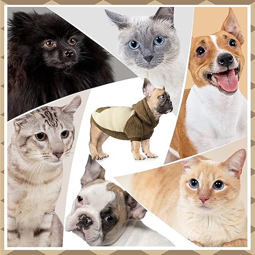 Miniatura 4 de Ropa de invierno para perro gruesa y mullida, con capucha, abrigo térmico, ropa para perros, chaqueta para perro, ropa para cachorros, ropa para