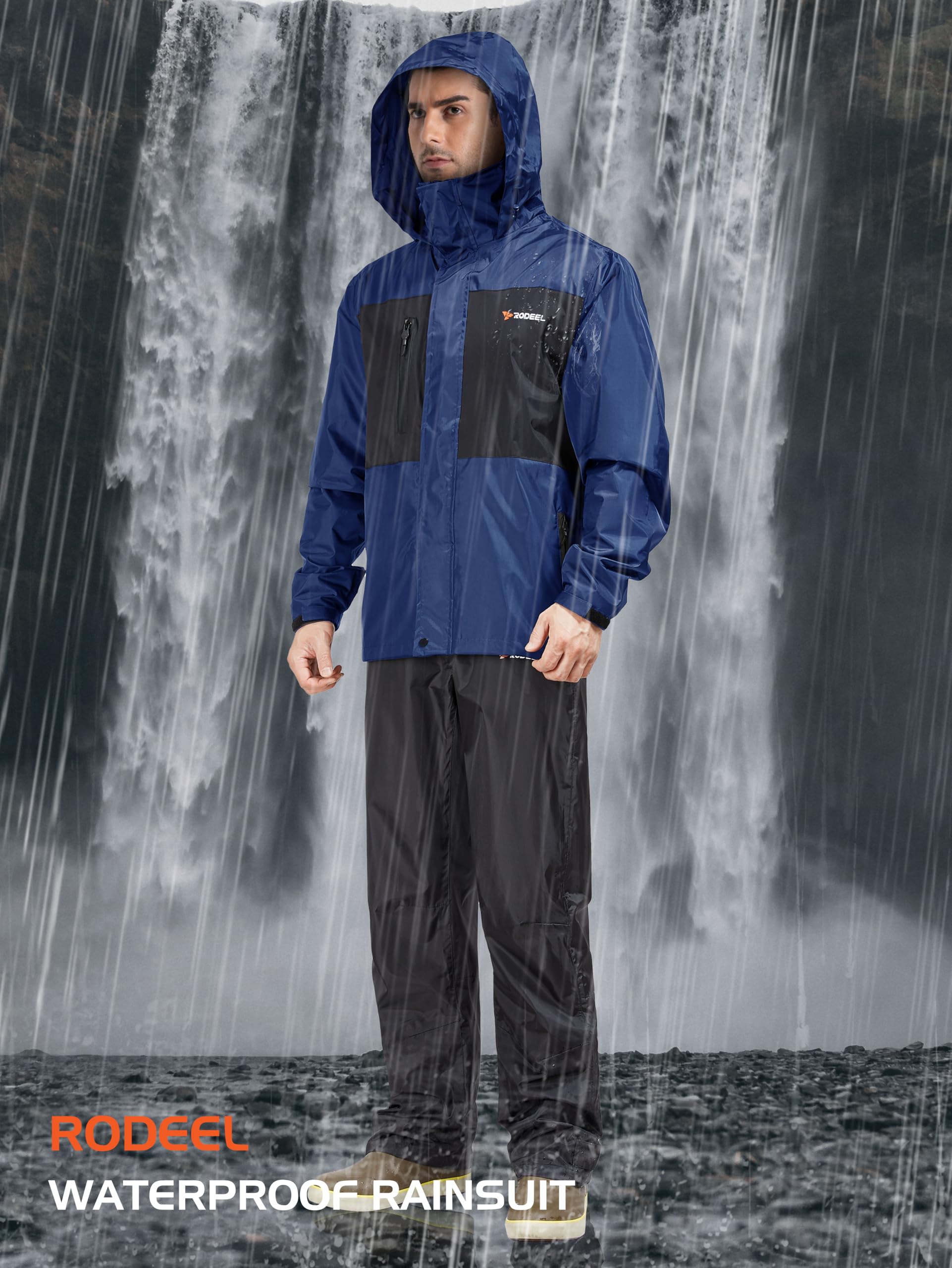Rodeel Traje impermeable de pesca para hombre (chaqueta y pantalón)