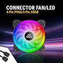 Ant Esports Superflow 120mm 3 IN 1 ARGB Three Dual-Sided ARGB ring light PWM Case Fan Kit - Black, 45.3 CFM Airflow, 1500 RPM gallery image