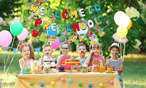 Miniatura 5 de Cartel de bienvenida a preescolar, decoraciones de regreso a clases preescolar, decoraciones de aula preescolar, decoraciones de pancarta de regreso