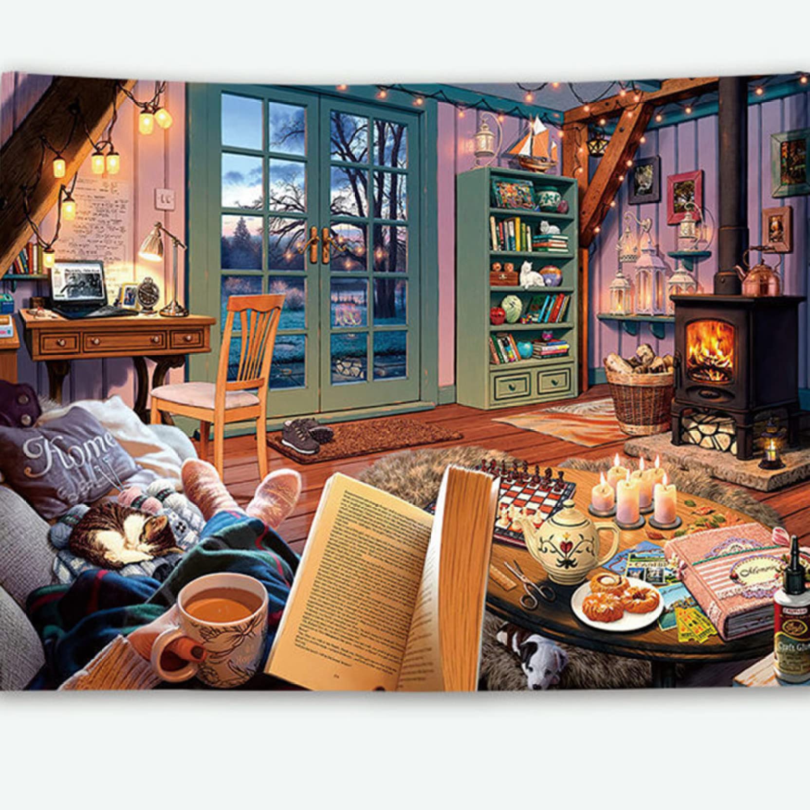 Amazon.co.jp: タペストリー 大判 イラスト アニメ おしゃれ 部屋飾り