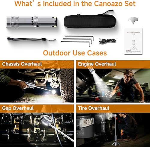 Miniatura 8 de Luz de camping recargable de 21000 mAh, luces de camping telescópicas, linterna de camping magnética plegable con soporte IPX6 linternas