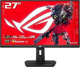 ROG Strix 27” 1440P USB-C HDR Gaming Monitor (XG27ACMS) – QHD (2560 x 1440), 320Hz, 0.3ms, Fast IPS, Extreme Low Motion Blur Sync, G-SYNC Compatible, DisplayWidget, Tripod Socket, 3 yr Warranty