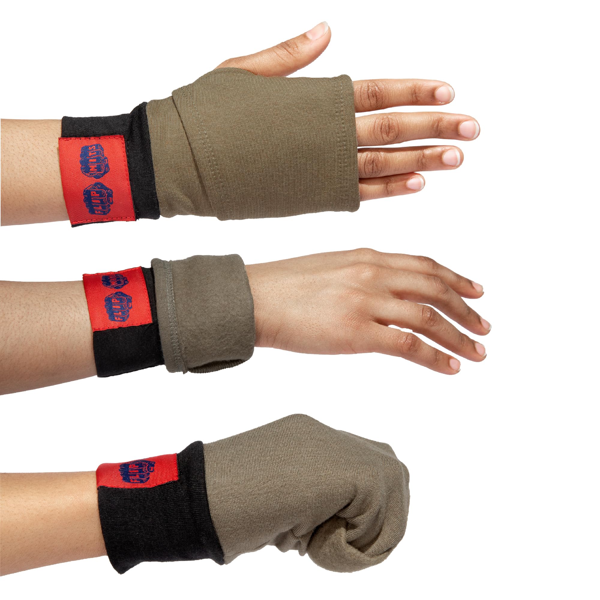 FLIPMITS Fingerless 3-in-1 Performance Gloves | Running, Hiking, Gym Workouts, Cycling, Yoga, Pilates, Driving, Sewing, Video Games, Sweat Wicking,