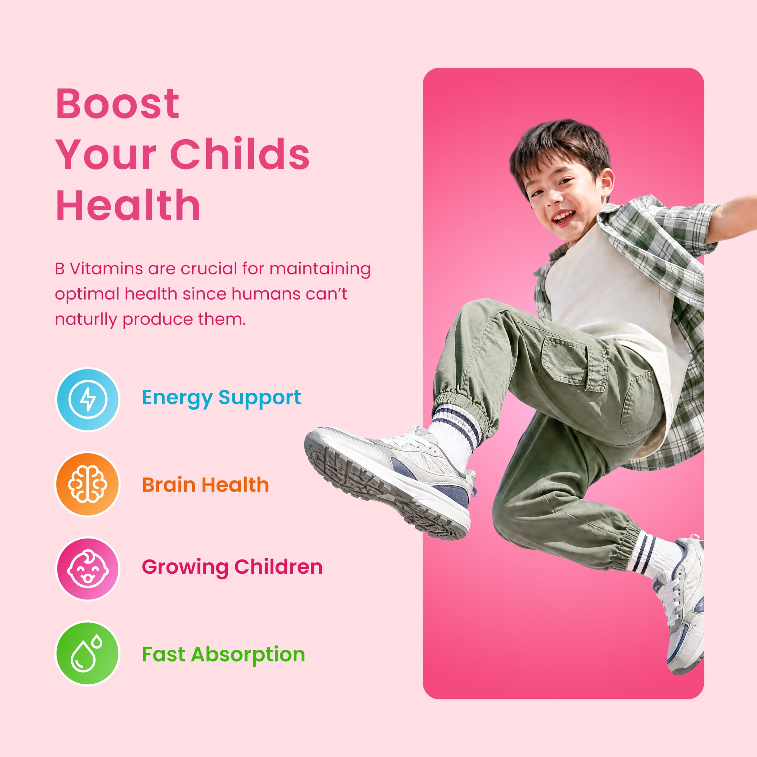 NutraChamps Organic Vitamin B Complex for Kids, B1, B2, B3, B5, B6, B7, B9 & Methyl B12, Kids B Complex Liquid Drops Supplement, Natural Berry, 120 Servings, 4 Month Supply — Amazon image 2